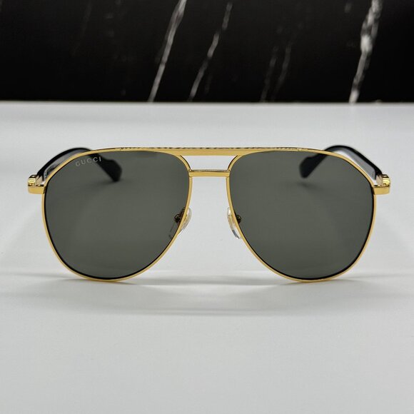 NEW GUCCI BLACK GOLD UNISEX SUNGLASSES GUCCI GG1220S 001 main image 7